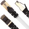 Cable Ethernet Trenzado De Pares - Conector Rj45 2ghz Amarillo Acabado Oro - Duronic We 1.5m Cat8