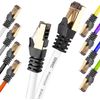 Cable Ethernet Trenzado De Pares - Conector Rj45 2ghz Amarillo Acabado Oro - Duronic We 3m Cat8
