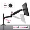 Soporte Monitor 15" 27" Pulgadas 8kg Máx Altura Ajustable Brazo Extensible - Duronic Dm551x2