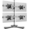 Soporte Cuádruple 4 Monitores 15" 24" - Brazo 64cm Altura Ajustable Vesa 75/100 8kg - Duronic Dm754