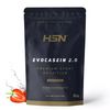 Caseína Micelar De Hsn Evocasein 2.0 | Sabor Fresa 2 Kg = 67 Tomas Por Envase | Proteína Lenta Digestión Para Antes De Dormir | No-gmo, Vegetariana, Sin Gluten