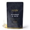 Evowhey & Oats De Hsn | Sabor Choco Blanco Limón 2 Kg = 40 Tomas | Proteína Whey Con Harina De Avena | Ideal Para Desayunos O Meriendas | Bajo En Azúcar | No-gmo, Vegetariano, Sin Soja