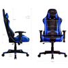 Silla De Oficina Gaming Con Alto Respaldo Reclinable Azúl Prisp