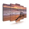 Cuadros Modernos | Lienzo Decorativo | Paisaje  Mar Playa Amanecer | 5 Piezas 150x80cm - Dekoarte