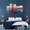 Cuadros Modernos | Lienzo Decorativo | Eeuu Golden Gate San Francisco | 5 Piezas 150x95cm - Dekoarte