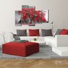 Cuadros Modernos | Lienzo Decorativo | Paisaje Árboles Rojos | 5 Piezas 150x95cm | Dekoarte