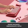 Teclado Inalámbrico Mecánico, Diseño Compacto Duradero Rosa Logitech