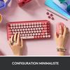 Teclado Inalámbrico Mecánico, Diseño Compacto Duradero Rosa Logitech