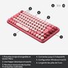 Teclado Inalámbrico Mecánico, Diseño Compacto Duradero Rosa Logitech