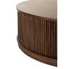 Mesa De Centro Redonda Zoe De Madera De Mango Marrón Oscuro L 121 Cm