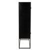 Mueble Bar Ano Metal Y Mango - L 90  X A 42  X H 160.5  Cm - Negro