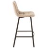 Silla De Bar Olivia De Metal Beige Asiento 69 Cm