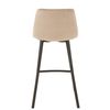 Silla De Bar Olivia De Metal Beige Asiento 69 Cm