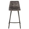 Silla De Bar De Metal Gris Benji L 47 Cm