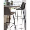 Silla De Bar De Metal Gris Benji L 47 Cm