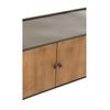 Mueble De Tv 2 Puertas 2 Nichos Rejilla Vintage - L 150  X A 41  X H 52  Cm - Madera Clara