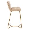 Silla De Bar De Metal Beige Biavi