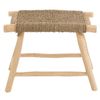 Taburete Timoty De Madera De Teca Natural, Asiento De 45 Cm