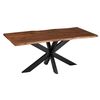 Mesa De Comedor De Madera De Acacia Marrón L 180 Cm