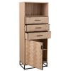 Jessica Mueble De Madera De 1 Puerta Y 3 Cajones L 60 Cm