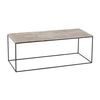 Mesa De Centro Rectangular De Metal Plateado Jonie L 110 Cm