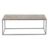 Mesa De Centro Rectangular De Metal Plateado Jonie L 110 Cm