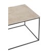 Mesa De Centro Rectangular De Metal Plateado Jonie L 110 Cm