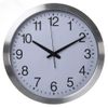 Reloj De Pared Blanco Y Plateado 40 Cm Perel