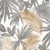 Papel De Pared Palmetas Salvajes Gris Y Beige Dutch Wallcoverings