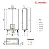 Calentador A Gas Estanco Instantaneo, Ariston, Next Evo X 11 Litros Con Kit De Humos, Gas Natural, Clase Energetica A