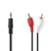 Nedis Cagp22200bk100 Cable De Audio Estéreo | 3.5mm Macho - 2x Rca Macho | 10 M | Negro