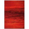 Sun & Surf - Colchoneta De Poliéster Plegable Y Lavable Con Base Antideslizante - Lavar A Máquina A 30° - Ecológico Y Reciclable - Made In Belgium - Red Sunset - 55x85cm