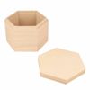 Conjunto De 3 Cajas Hexagonales En Madera 13 Cm.