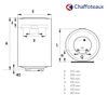 Termo Eléctrico, Chaffoteaux, Chx R Evo 50 Litros, Vertical