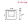 Termostato Inalámbrico, Ariston, Cube Rf, Negro, Compatible Con La App Ariston Net, Necesario Receptor Rf