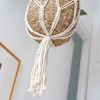 Cesta De Macramé Para Macetero Colgante De Alga Marina - L 24  X A 24  X H 20  Cm