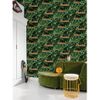 Good Vibes Papel De Pared Neon Letter With Plants Verde Y Naranja Noordwand