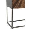 Sanil Mueble Bar De 2 Puertas En Madera Maciza Oscura L 90 Cm