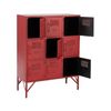 Armario 9 Puertas En Metal Rojo - L86cm - L 86  X A 42  X H 113.7  Cm