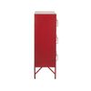 Armario 9 Puertas En Metal Rojo - L86cm - L 86  X A 42  X H 113.7  Cm