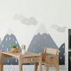 Vinilo Niño Escandinavo De Montaña Dinka - Adhesivo De Pared - Revestimiento Sticker Mural Decorativo - 40x60cm