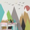 Vinilo Niño Escandinavo De Montaña Agnieszka - Adhesivo De Pared - Revestimiento Sticker Mural Decorativo - 70x105cm