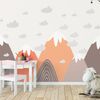 Vinilo Niño Escandinavo De Montaña Franscika - Adhesivo De Pared - Revestimiento Sticker Mural Decorativo - 90x135cm