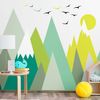 Vinilo Niño Escandinavo De Montaña Lincika - Adhesivo De Pared - Revestimiento Sticker Mural Decorativo - 50x75cm