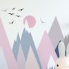 Vinilo Niño Escandinavo De Montaña Ilonka - Adhesivo De Pared - Revestimiento Sticker Mural Decorativo - 120x180cm