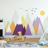 Vinilo Niño Escandinavo De Montaña Jukka - Adhesivo De Pared - Revestimiento Sticker Mural Decorativo - 90x135cm