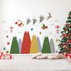 Pegatinas Montañas Papá Noel Y Su Reno - Adhesivo De Pared - Revestimiento Sticker Mural Decorativo - 120x180cm