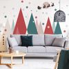 Vinilos Montañas Escandinavas Navidad Nevado - Adhesivo De Pared - Revestimiento Sticker Mural Decorativo - 70x105cm