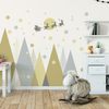 Navideñas Mágicas Montañas Escandinavas - Adhesivo De Pared - Revestimiento Sticker Mural Decorativo - 70x105cm