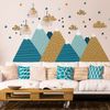 Pegatinas Montañas Navideñas - Adhesivo De Pared - Revestimiento Sticker Mural Decorativo - 120x180cm